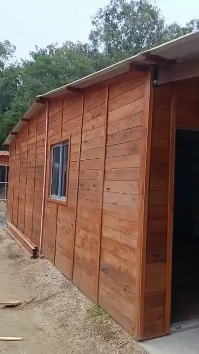 Video: recorrida completa por dentro de una vivienda de madera: living, baño, cocina y dormitorio